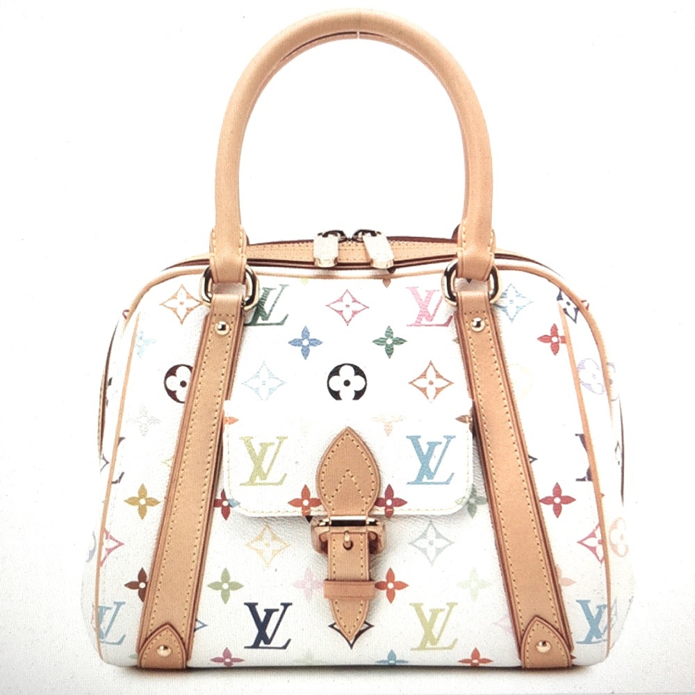 LIKE NEW 🌸🌸 AUTHENTIC 🌸🌸 Louis Vuitton Murakami Multi color Priscilla tote